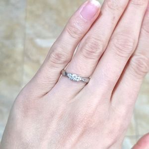 TIFFANY & CO Platinum Diamond Harmony Engagement Ring 4.25